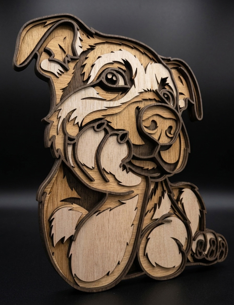 Layered Dog Wall Art — View 4